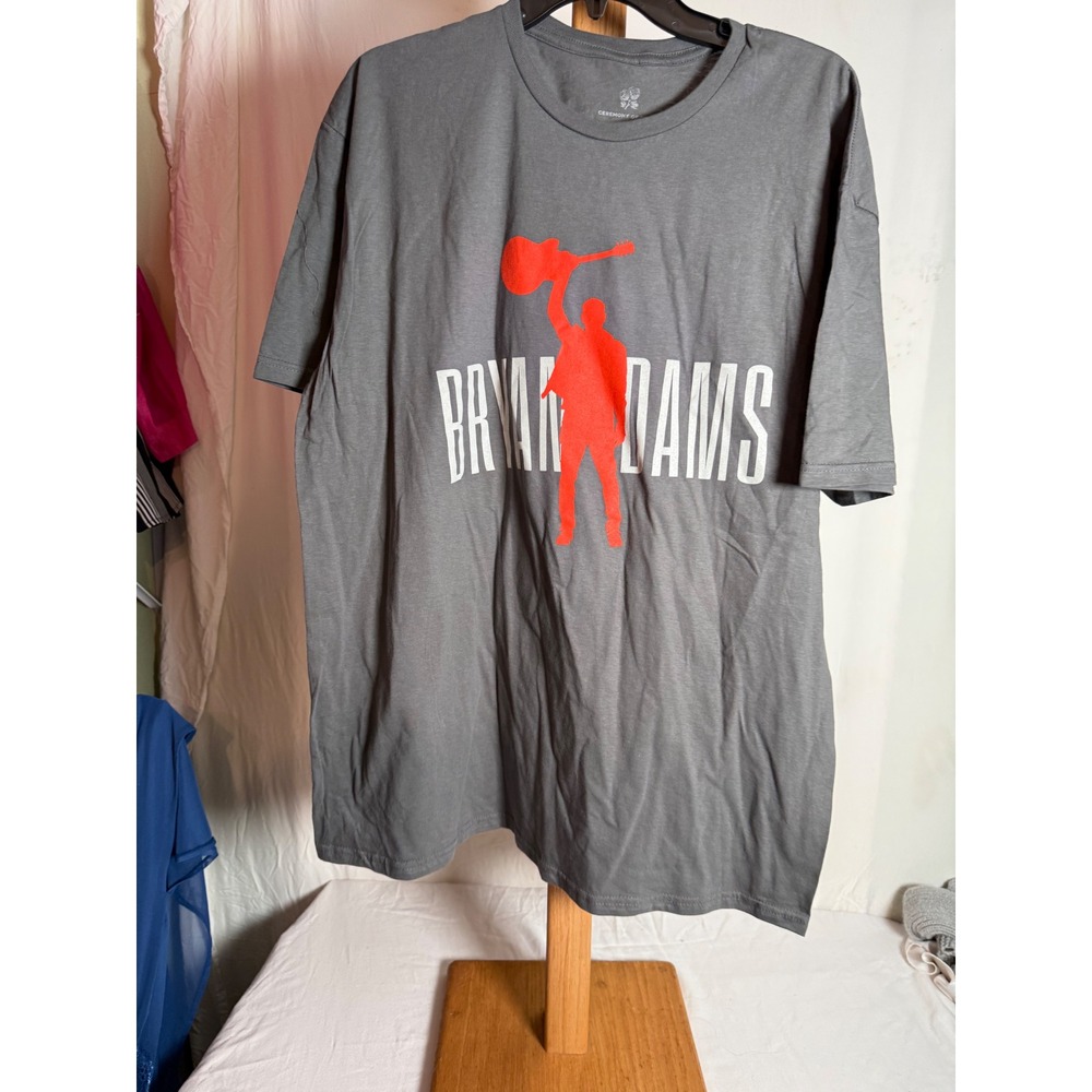 Bryan‎ Adams Concert Tour T-Shirt Charcoal Grey Ceremony of Roses Mens XL